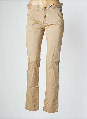 Pantalon chino fermeture zippée sous rabat boutonné taille normale beige AVIDA DOLLARS femme