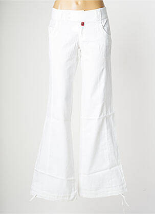 Pantalon flare taille normale taille normale blanc BE YOU K femme