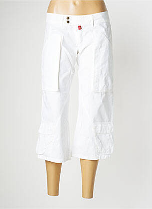 Pantacourt coupe droite taille basse blanc BE YOU K femme