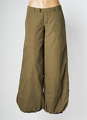 Pantalon large tissage popeline taille basse vert BLEND SHE femme