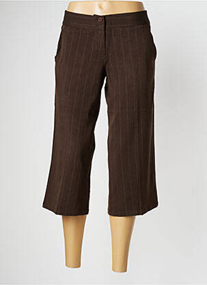 Pantacourt coupe droite taille basse marron BLEND SHE femme