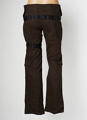 Pantalon droit tissage popeline taille normale vert TORN femme