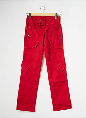 Pantalon cargo coupe droite taille normale rouge BE YOU K femme