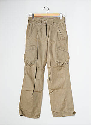 Pantalon cargo coupe droite taille normale beige LADY SOUL femme