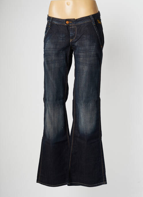 Jeans bootcut stretch taille basse bleu GSUSOD femme