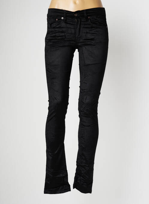 Pantalon slim taille basse taille basse noir HELLS BELLS femme