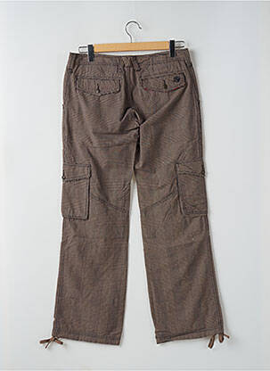 Pantalon cargo coupe droite taille basse marron TEDDY SMITH femme