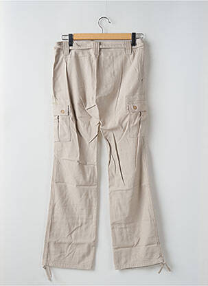 Pantalon cargo coupe droite taille normale beige TEDDY SMITH femme