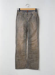 Pantalon droit stretch taille basse bleu TEDDY SMITH femme