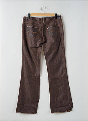 Pantalon droit stretch taille basse marron TEDDY SMITH femme