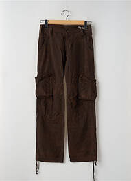 Pantalon cargo coupe droite taille basse marron TEDDY SMITH homme