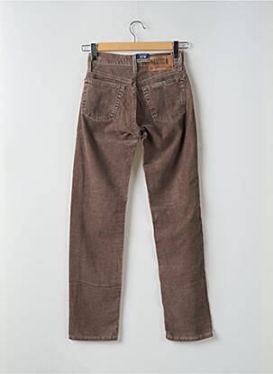 Pantalon slim stretch taille haute marron TEDDY SMITH femme