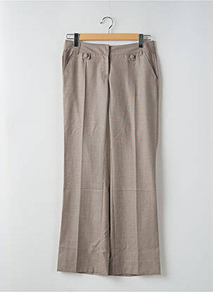 Pantalon droit fermeture zippée sous rabat avec crochet taille basse gris VERO MODA femme