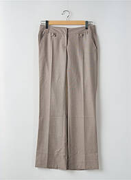 Pantalon droit fermeture zippée sous rabat avec crochet taille basse gris VERO MODA femme