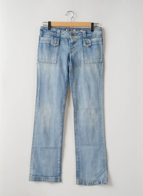 Jeans coupe droite stretch taille basse bleu TEDDY SMITH femme