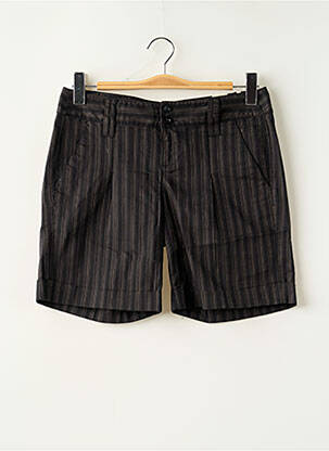 Short fermeture zippée sous rabat boutonné taille basse noir MOGUL femme