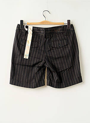 Short fermeture zippée sous rabat boutonné taille basse noir MOGUL femme