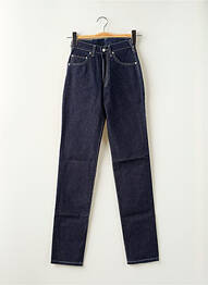 Jeans coupe slim tissage brut taille haute bleu CIMARRON femme