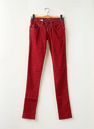 Pantalon slim taille basse taille basse rouge CIMARRON femme