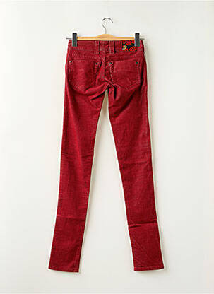 Pantalon slim taille basse taille basse rouge CIMARRON femme