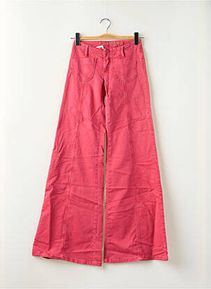 Pantalon flare stretch taille basse rose LA BRIGADA INTERNACIONAL femme