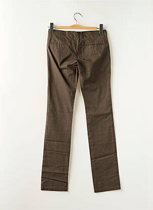 Pantalon chino taille basse taille basse marron LADY SOUL femme