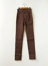 Pantalon slim stretch taille haute marron CIMARRON femme