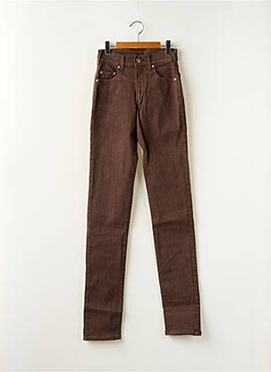 Pantalon slim stretch taille haute marron CIMARRON femme