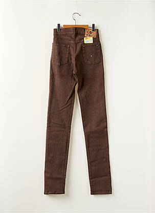 Pantalon slim stretch taille haute marron CIMARRON femme