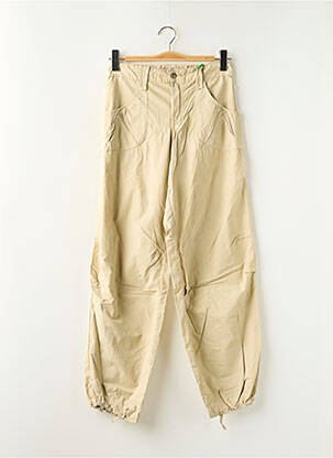 Pantalon droit tissage popeline taille normale beige SCHOOL RAG femme