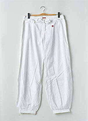Pantalon droit tissage popeline taille normale blanc BE YOU K femme
