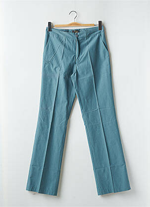 Pantalon chino tissage popeline taille haute bleu BE YOU K femme