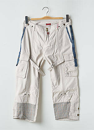 Pantalon cargo tissage popeline taille basse beige BE YOU K femme