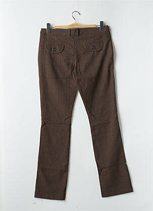 Pantalon 7/8 tissage popeline taille basse marron BLEND SHE femme