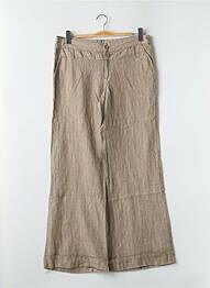 Pantalon large fermeture zippée sous rabat boutonné taille normale beige CHILLI PEPPER femme