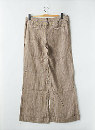 Pantalon large fermeture zippée sous rabat boutonné taille normale beige CHILLI PEPPER femme