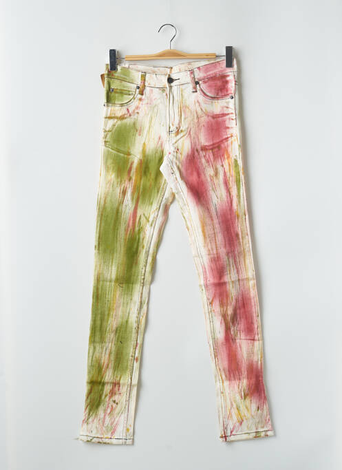Jeans coupe slim beige CHEAP MONDAY pour femme