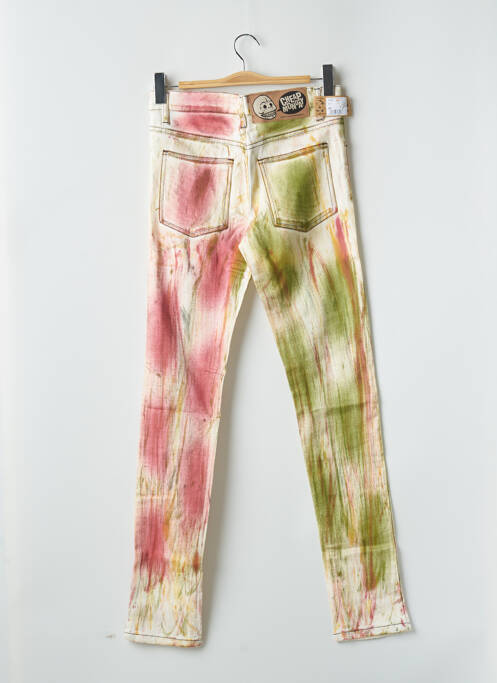 Jeans coupe slim beige CHEAP MONDAY pour femme