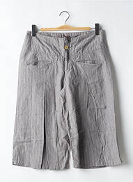 Pantacourt poches taille haute gris DDP femme