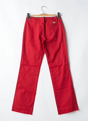 Pantalon droit stretch taille normale rouge DICKIES femme