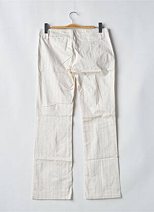 Pantalon droit tissage popeline taille basse blanc FREEMAN T.PORTER femme