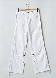 Pantalon large tissage popeline taille normale blanc PHARD femme