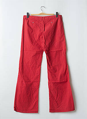 Pantalon large tissage popeline taille normale rouge PHARD femme