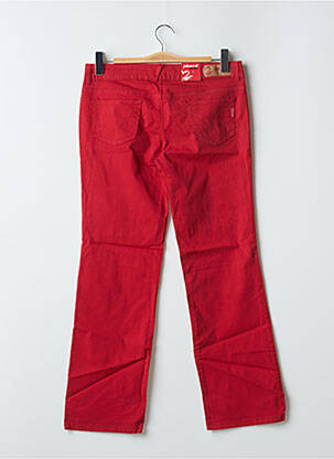 Pantalon droit stretch taille normale rouge PHARD femme