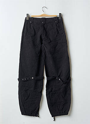 Pantalon droit fermeture zippée sous rabat boutonné taille normale noir PHARD femme
