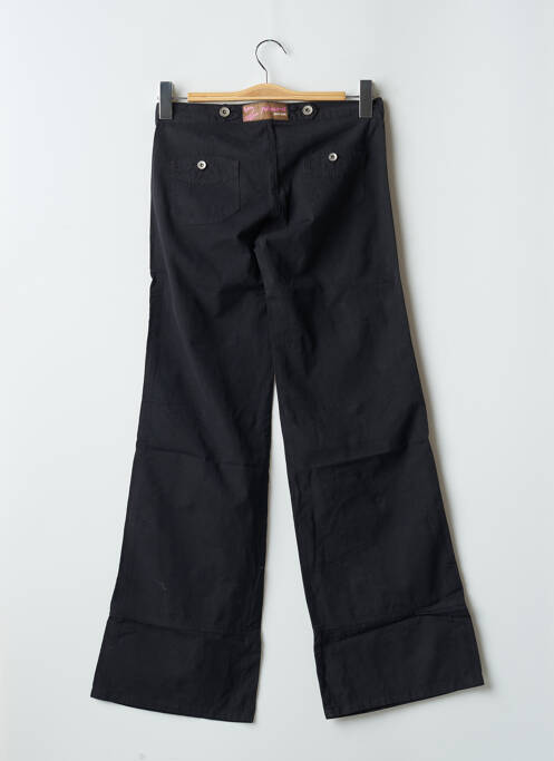 Pantalon large tissage popeline taille basse noir PHARD femme