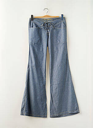 Pantalon flare taille basse taille basse bleu LA BRIGADA INTERNACIONAL femme