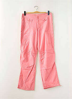 Pantalon droit tissage popeline taille normale rose LADY SOUL femme