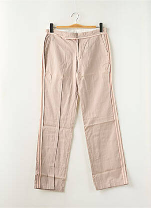 Pantalon droit tissage popeline taille basse gris LADY SOUL femme