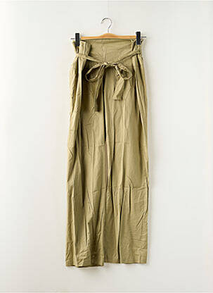 Pantalon droit tissage popeline taille normale vert LADY SOUL femme